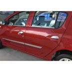 Markadan Renault Clio Symbol Krom Cam Çıtası 2013 Sonrası 4 Parça Paslanmaz Çelik