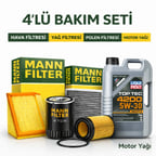 MANN Renault Megane 1.6 Dizel Liqui Moly 4200 6 Lt Motor Yağı Filtre Seti (2016-2018) 4 Lü