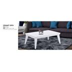 Bengi Orta Sehpa OSM PİRAMİT Model Parlak Beyaz Kayın torna RETRO ayak Kutu da sevk El Yapım