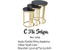 Brc C 3lü ZİGON Düz Siyah TEMPER cam Metal transmisyon GOLD Renk Kaplama El Yapımı