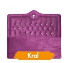 Başlık ALC Kral Model 90 Cm Kapitone Baby Face Mor Kumaş Döşeme El Yapım 