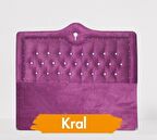 Başlık ALC Kral Model 150 Cm Kapitone Baby Face MOR RENK Kumaş Döşeme El Yapım 