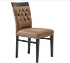 Sandalye 19785 Zus048 Kapitone Giydirme Model Kahve  Babyface Kumaş Ort El Yapım