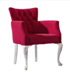 Sandalye 198761 Zus189 Berjer Kapitone Avangart Kayın Retro Ayak  Baby Face Kumaş