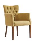 Sandalye 198763 Zus191 Berjer Kapitone Kayın Aslan Ayk Sarı Babyfac Kumş El Yapım