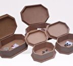 Hobi Dekoratif Model Makyaj Kutu Set Dörtlü HAM Ahşap MDF El Yapımı 