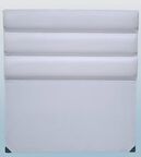 Başlık DK Tek Kişilik 100'lık Model Suni Deri  beyaz Kumaş Yatay Dilimli El Yapım