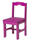 Sandalye 90468 Zus291 Ahşap Sırtlık Köy tipi Parlak MOR Ahşap Kayın Ayak El Yapım