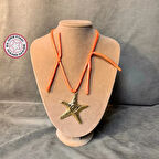 Uretti - Mehtap 4435 - El Yapımı Mayo İpi Örme Yıldız Kolye