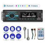 CT-STONES® 7 Farklı Renkli Oto Teyp - Bluetooth & USB & AUX & FM Destekli Araç İçi Radyo