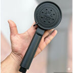 Karizma Renk Detay Siyah  - Ayarlanabilir 5 Fonksiyonlu - Turbo Basınçlı - Ultra Lüks El Duş Başlığı