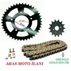 CF Moto SR 250 NK 250 Zincir Dişli Seti Oringli Gold Zincir- ARASMOTO