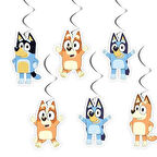 Bluey Helezon Asmalı Tavan Süsü 6 Adet