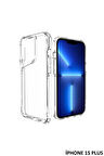 İphone 15 Plus Kılıf Kamera Çıkıntılı Şeffaf Darbe Emici Sert Silikon Kapak T-Max