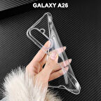 Galaxy A26 Uyumlu Kılıf Kamera Korumalı Şeffaf Esnek Renksiz Silikon Kapak