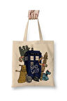 Doctor Who Tardis Bez Çanta Uzun Saplı Alışveriş Çantası Plaj Çantası