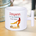 Dünyanın En İyi Babası Benim Babam Yazılı Babalar Gününe Özel Hediyelik T Kupa Bardak