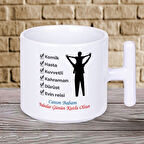 Kahraman Dürüst Evin Reisi Yazılı Babalar Gününe Özel Hediyelik T Kupa Bardak