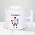 Süper Babamız Babalar Günün Kutlu Olsun Yazılı Hediyelik T Kupa Bardak