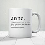 Anne Kelime Anlamı Baskılı Anneler Günü Hediyelik Kupa