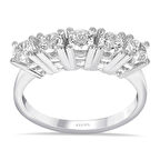 G Renk 0.75 Karat Pırlanta Beştaş Yüzük