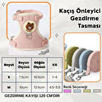 Yeni Sevimli Kaçış Önleyici Kedi Yürüyüş Vücut Tasmaları Pembe (M beden)