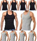 10 Adet Erkek Slim Fit Dar Kalıp Likralı Penye Sporcu Atleti(Rambo Atleti)