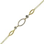 Bilezikhane Bileklik Elips Halkalar 2,85 Gram 14 Ayar Altın