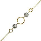 Bilezikhane Bileklik Halkalar Papatyalı 3,29 Gram 14 Ayar Altın