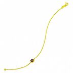 Bilezikhane Tek Nazar Boncuklu 14 Ayar Altın Bileklik