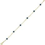 Bilezikhane Tek Sıra Boncuklu 14 Ayar Altın Bileklik