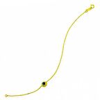 Bilezikhane Tekli Tek Taraflı 14 Ayar Altın Bileklik