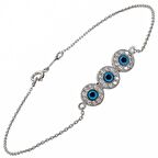 Bilezikhane Üç Boncuklu 14 Ayar Beyaz Altın Bileklik