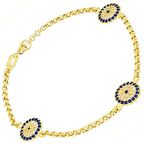 Bilezikhane Sinyoralı 14 Ayar Altın Doç Bileklik