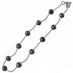 Bilezikhane Sıralı Mavi İncili 14 Ayar Altın Bileklik