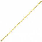 Bilezikhane Sıralı İnicili 14 Ayar Altın Bileklik