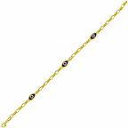 Bilezikhane Elips Gözlü 14 Ayar Altın Bileklik