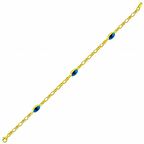 Bilezikhane Badem Gözlü 14 Ayar Altın Bileklik