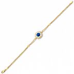 Bilezikhane Çiçek Figürlü 14 Ayar Altın Bileklik