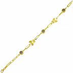 Bilezikhane Kelebek Kuş Gözü 14 Ayar Altın Bileklik