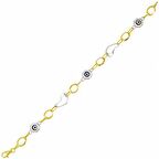 Bilezikhane Beyaz Papatya 14 Ayar Altın Bileklik