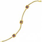 Bilezikhane Güneş Figürlü 14 Ayar Altın Bileklik