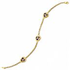 Bilezikhane Papatya Motifli 14 Ayar Altın Bileklik