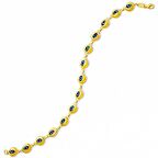 Bilezikhane Ondört Sıra Çekik Gözlü 14 Ayar Altın Bileklik