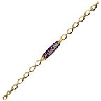 Bilezikhane Maşallah Künye Lacivert 3,50 Gram 14 Ayar Altın