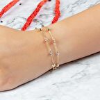 Bilezikhane Altın dorika toplu iki sıralı bileklik