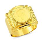 Bilezikhane Şovalye Erkek Yüzük Ata Yarım Altınlı