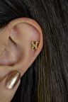 N Harfi Piercing Helix Kıkırdak Lob Tragus
