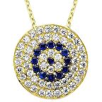 Bilezikhane Sosyete Gözü Kolye 2,32 Gram 14 Ayar Altın