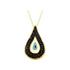 Bilezikhane Damla Göz Kolye 3.17 Gram 14 Ayar Altın